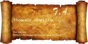 Thomasz Armilla névjegykártya